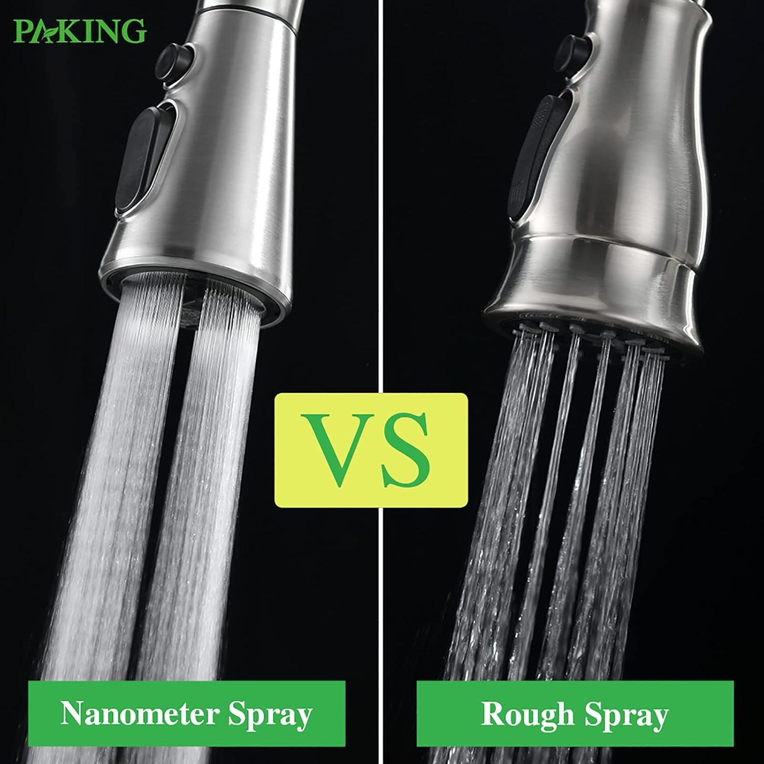 Kitchen Faucets, Kitchen Sink Faucet with Splash-Proof Sprayer, Sink Faucet, Pull down Faucets,Brushed Nickel PB1028