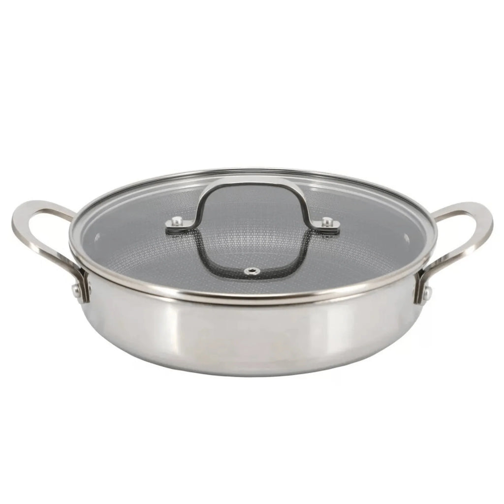 Better Chef 11-Inch 3-Ply Stainless Steel Nonstick Deep Fry Pan with Lid