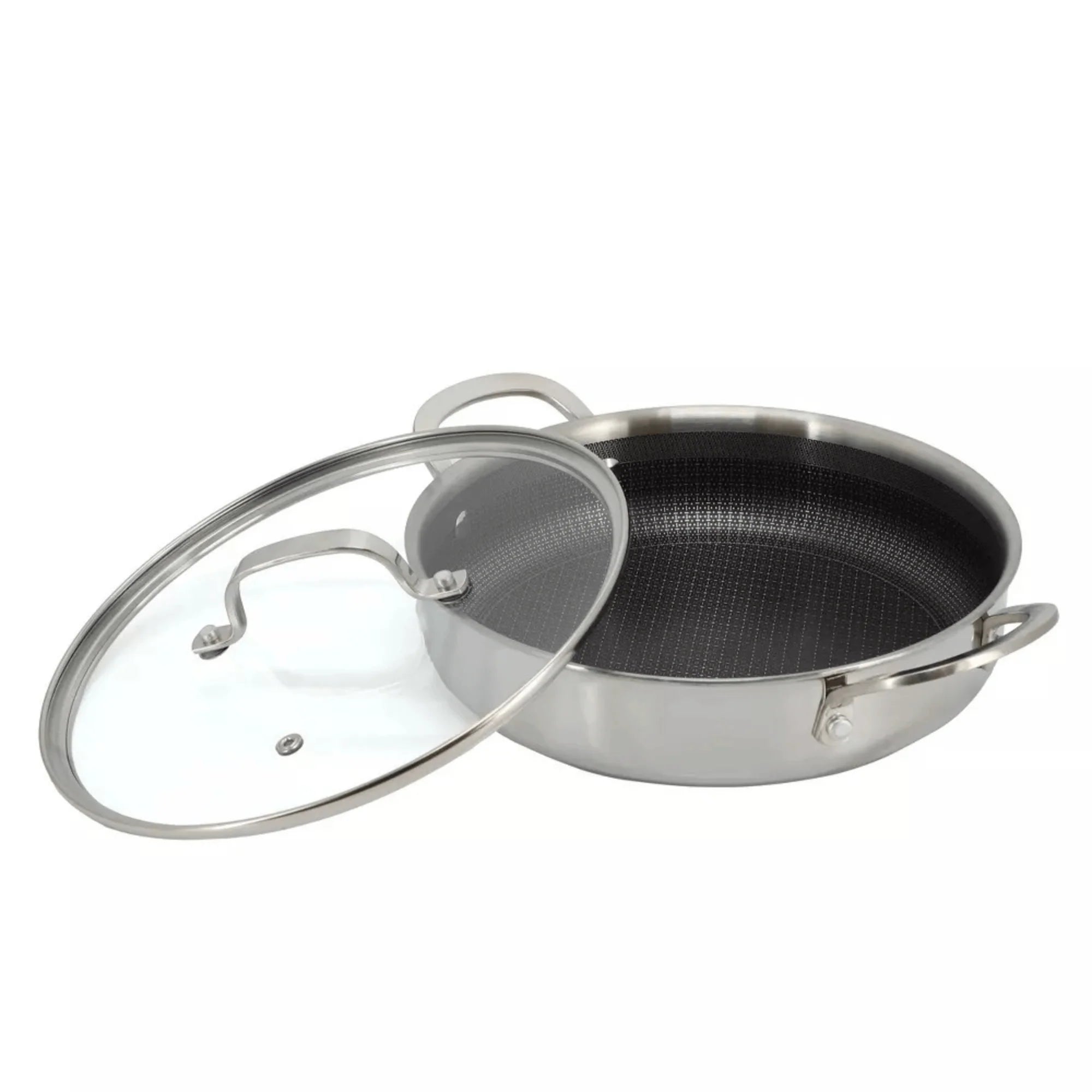 Better Chef 9-Inch 3-Ply Stainless Steel Nonstick Deep Fry Pan with Lid