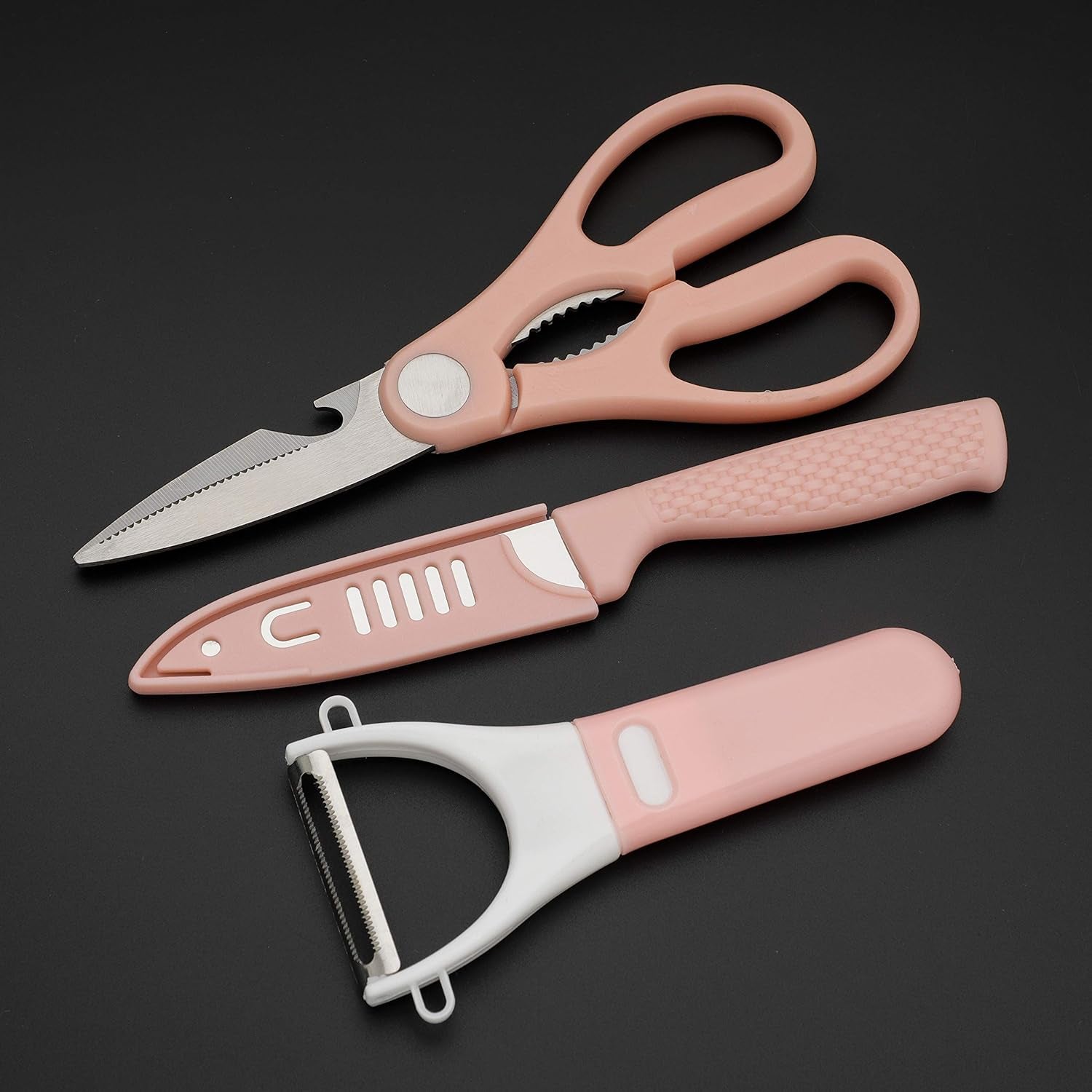 Kitchen Scissors for General Use Woman Kitchen Accessories Shears Heavy Duty Cooking Shears Left Handed Black Scissors Adults Sharp Utility Siccors for Food(P,1)